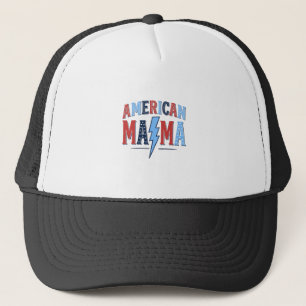 American Mama Patriotic Vintage Engraving Shirt De Trucker Hat