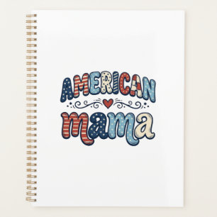 American Mama Patriotic Vintage Shirt Design_1 Planner