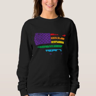 American map LGBT pride Sweatshirt