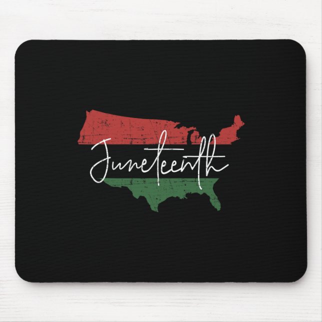 American Map With Pan African Flag For Juneteenth  Mouse Pad (Front)