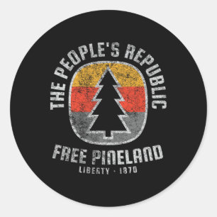 American Marauder Free Pineland Camping Badge  Classic Round Sticker