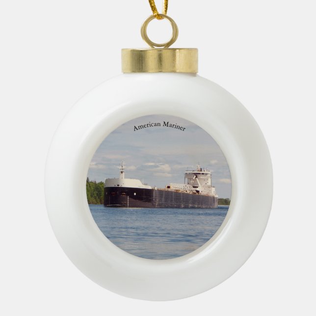 American Mariner ball or snowflake ornament (Front)