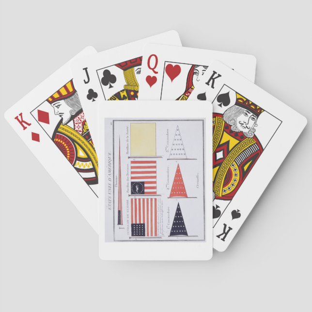 American Maritime Flags and Pennants, from a Frenc Playing Cards (Back)