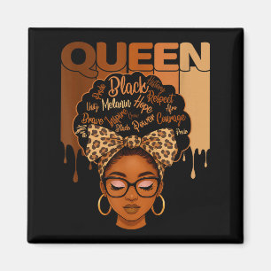 American Melanin History Queen Black African Humor Magnet