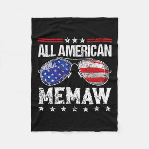 American Memaw 4th Of July Family Matching Sungles Fleece Blanket