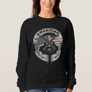 American Metalhead Heavy Metal Music Guitar Player Sweatshirt