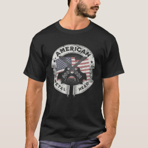 American Metalhead Heavy Metal Music Guitar Player T-Shirt