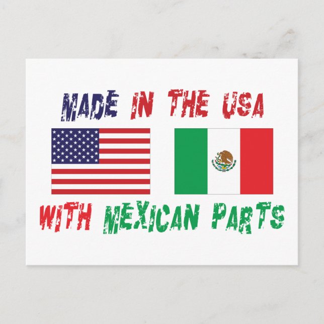 American Mexican American Postcard (Front)