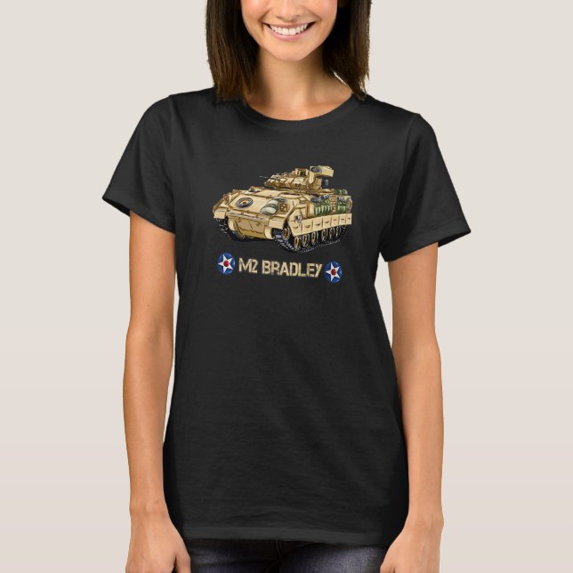 American Military Armoured Vehicle Ifv M2 Bradley T-Shirt (Front)