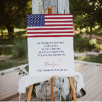 American Military Retirement Welcome Sign