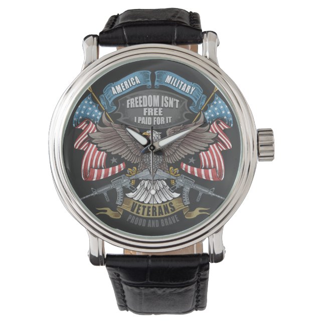 American Military with Flag and Eagle Watch (Front)