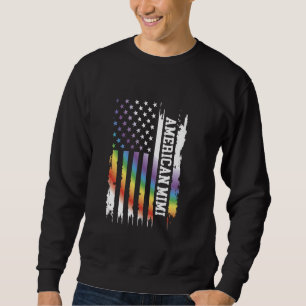American Mimi United States Distressed Rainbow w U Sweatshirt