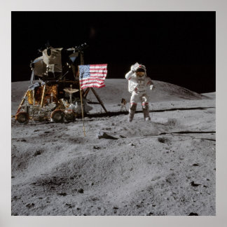 American Moon Walk Poster