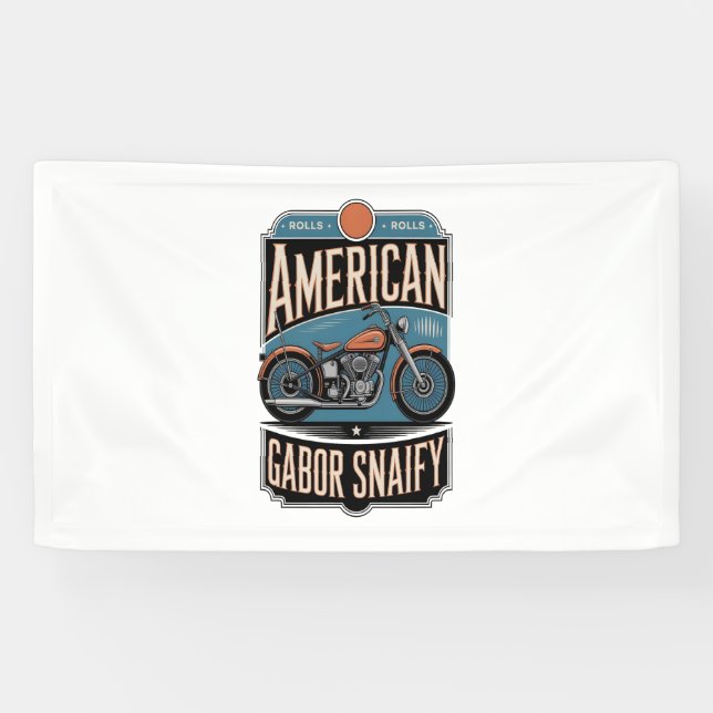American Motorcycle Vintage Banner (Horizontal)
