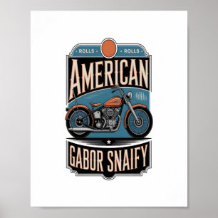 American Motorcycle Vintage Poster