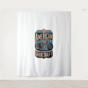 American Motorcycle Vintage Tapestry