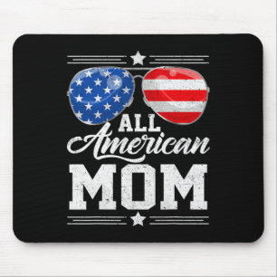 American Mum 4th Of July Mother's Day Sungles Fami Mouse Pad