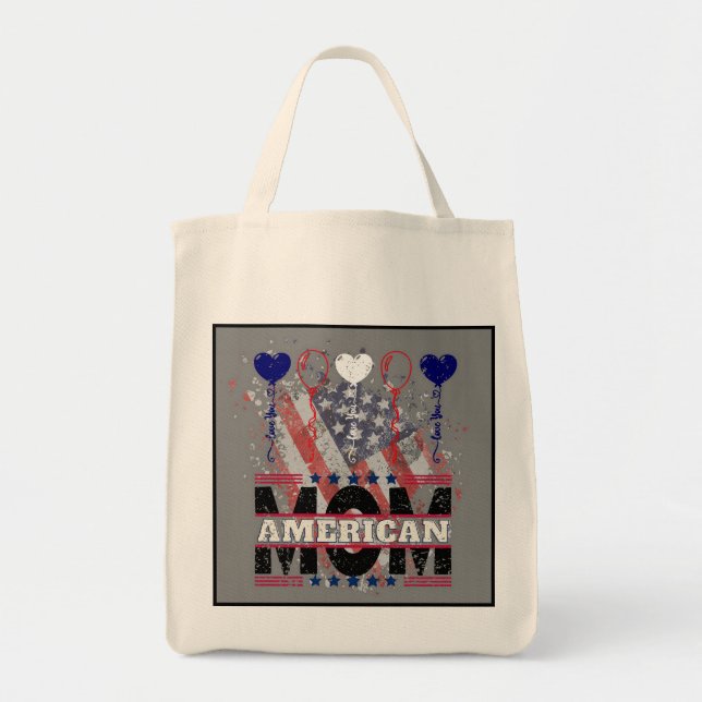 American Mum Tote Bag – Patriotic Star  for Mother (Front)