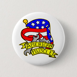 American Muscle 6 Cm Round Badge