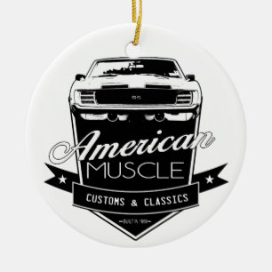 American Muscle Camaro Ceramic Tree Decoration