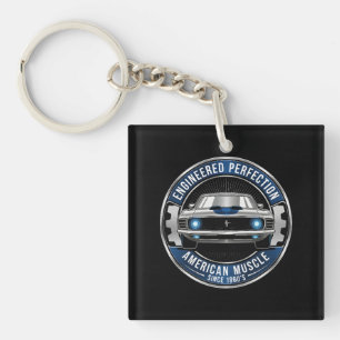 American Muscle Car Enthusiast Engineered Perfecti Key Ring