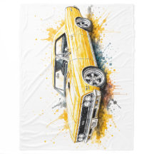 American Muscle Car Fleece Blanket