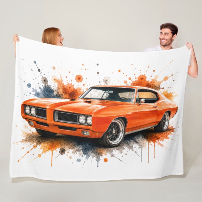 American Muscle Car Fleece Blanket (In Situ)