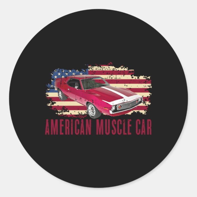 American Muscle Car Ns Classic Round Sticker (Front)