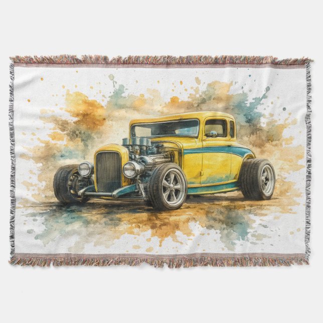 American Muscle Car Throw Blanket (Front)
