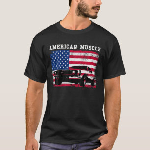 American Muscle Car U S Flag T-Shirt