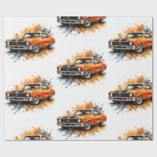 American Muscle Car Wrapping Paper