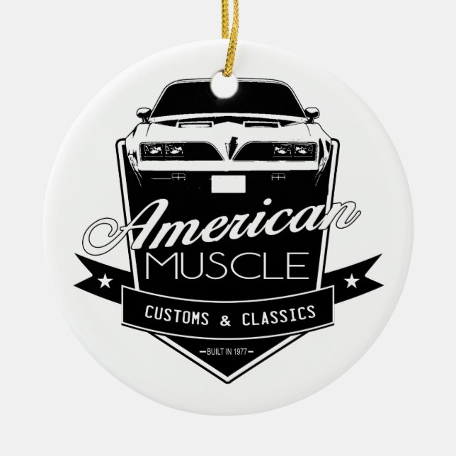 American Muscle Firebird Ceramic Tree Decoration (Front)