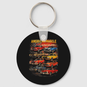 American Muscle Legends Classic Car Enthusiast Key Ring