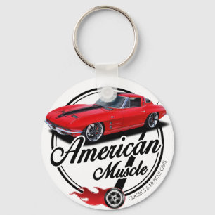 american muscle red Stingray Key Ring