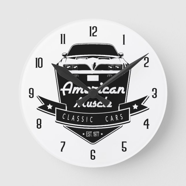 American Muscle Trans Am Round Clock (Front)