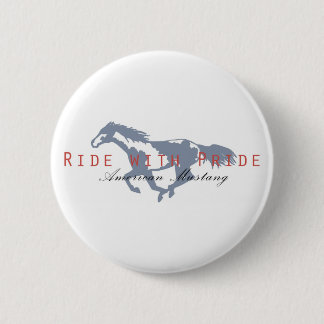 American Mustang 6 Cm Round Badge