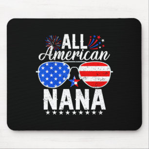 American Nana Funny 4th Of July Family Matching 1 Mouse Pad