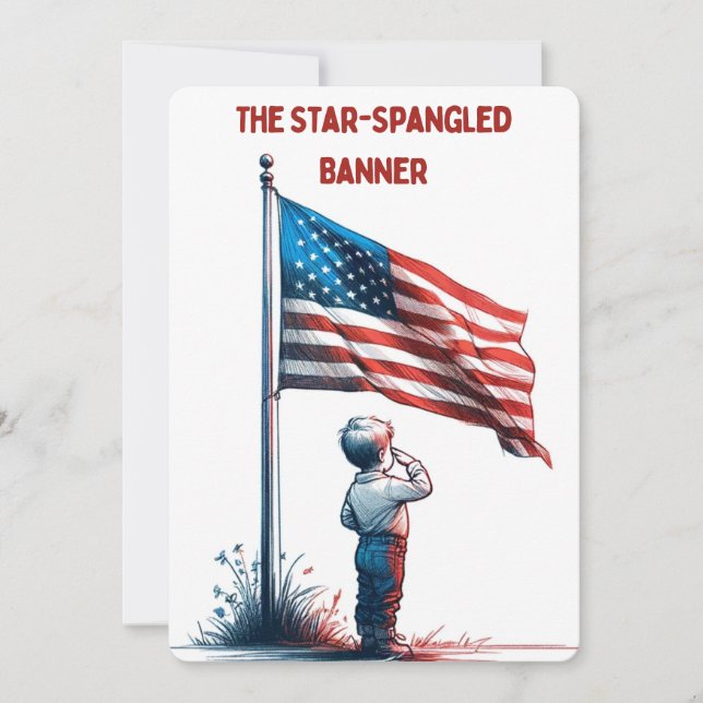 american national anthem LYRICS (Front)