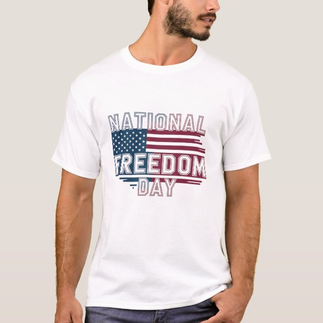 American National Freedom Day T-shirt Design (Front)