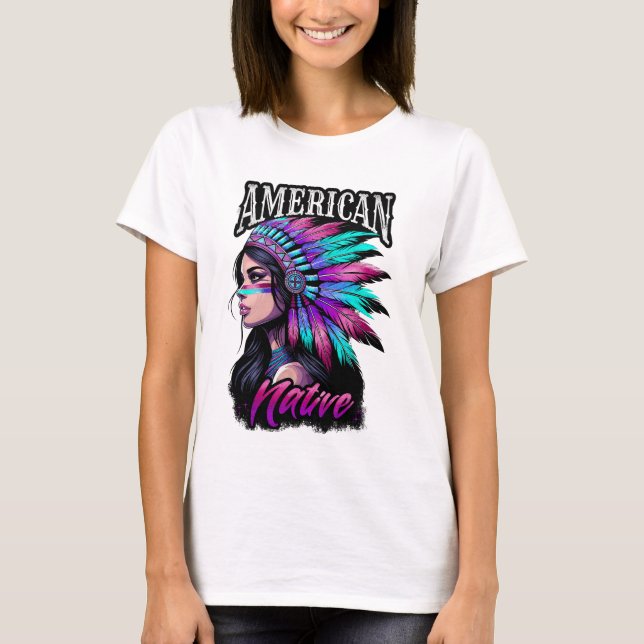 american native girl T-Shirt (Front)