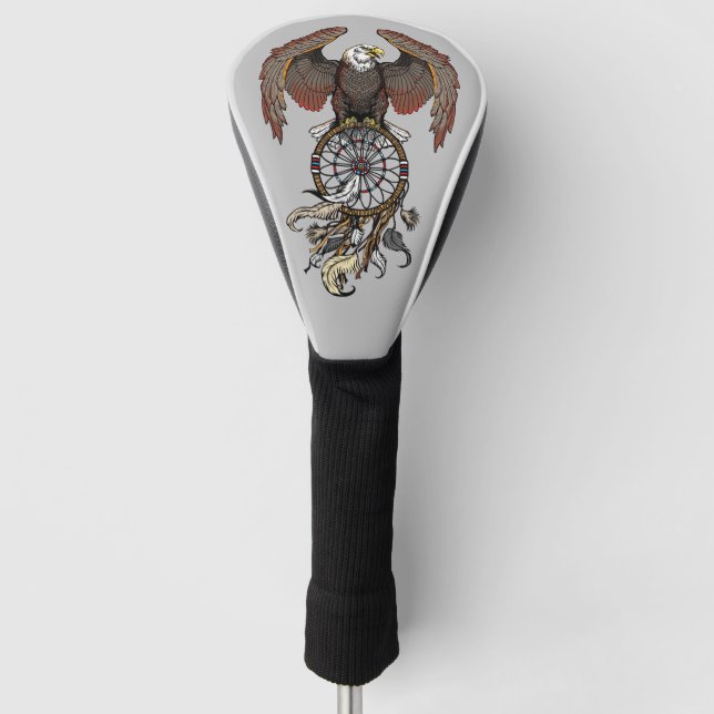 American native indians dreamcatcher golf head cover (Front)
