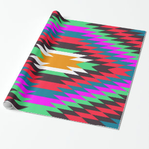 american native traditional ethnic costume motif wrapping paper