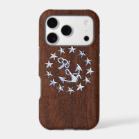 American Nautical Yacht Flag Anchor Stars Print
