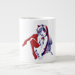 American Neko Catgirl Furry Anime Loli Slave Large Coffee Mug