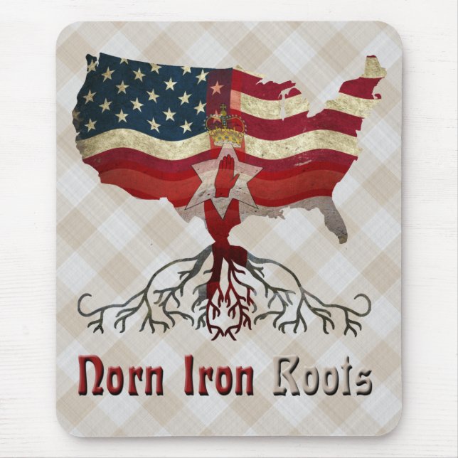 American Northern Irish Roots Mousemat (Front)