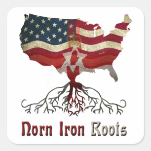 American Northern Irish   Square Sticker