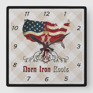 American Northern Irish Square Wall Clock