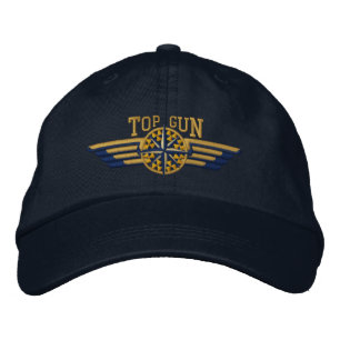 American Northern Star Compass Pilot Wings Embroidered Hat