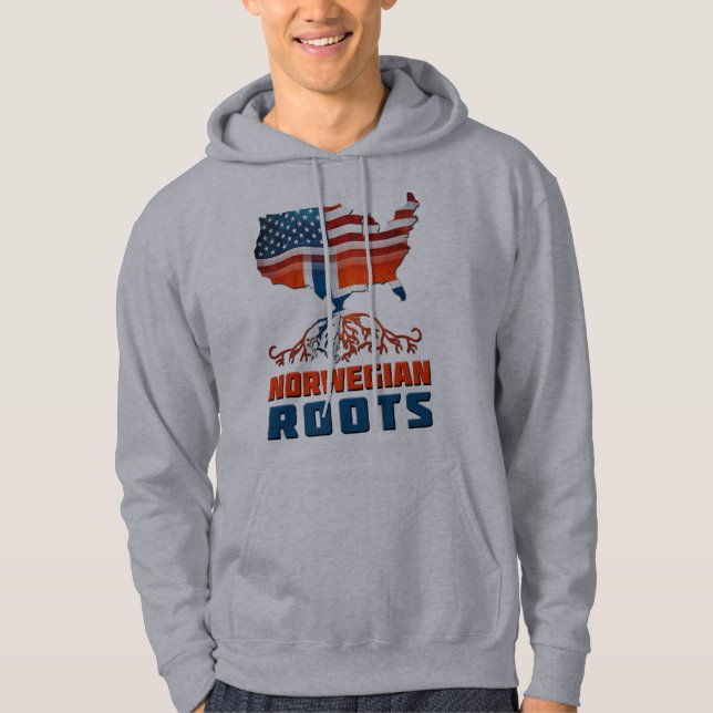 American Norwegian Roots   Hoodie (Front)