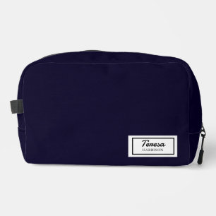 American Nostalgia Classic Simple Minimal Blue Dopp Kit